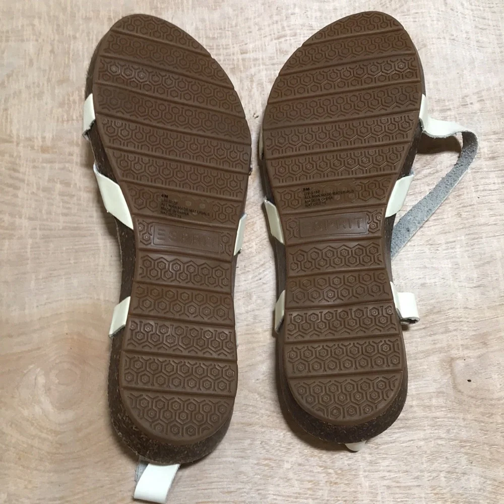 Esprit Liv Strap Sandals Ivory Size 8